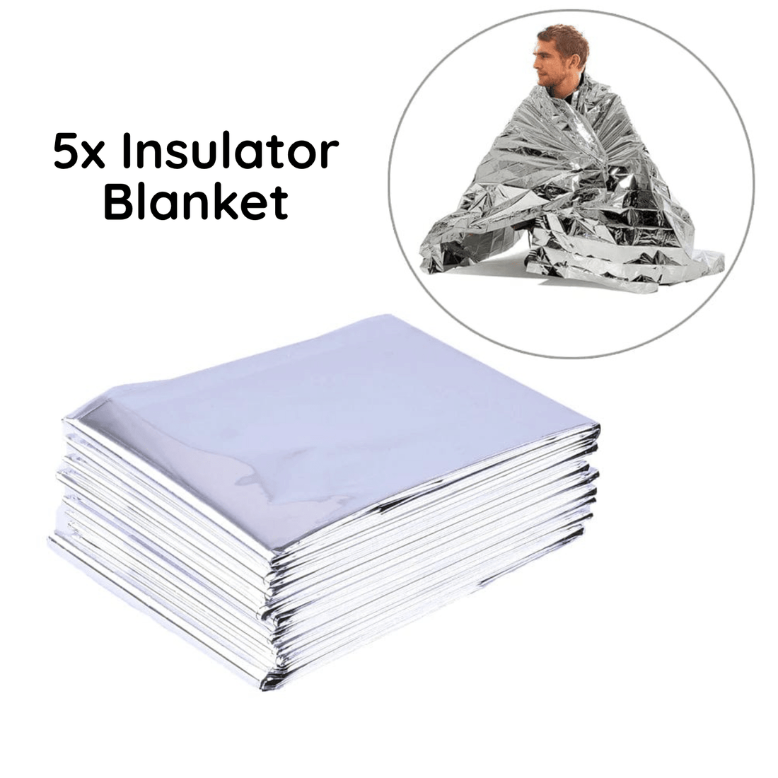 Rave Essentials Co. 5 Pack (5 Pack) Insulator Space Blanket
