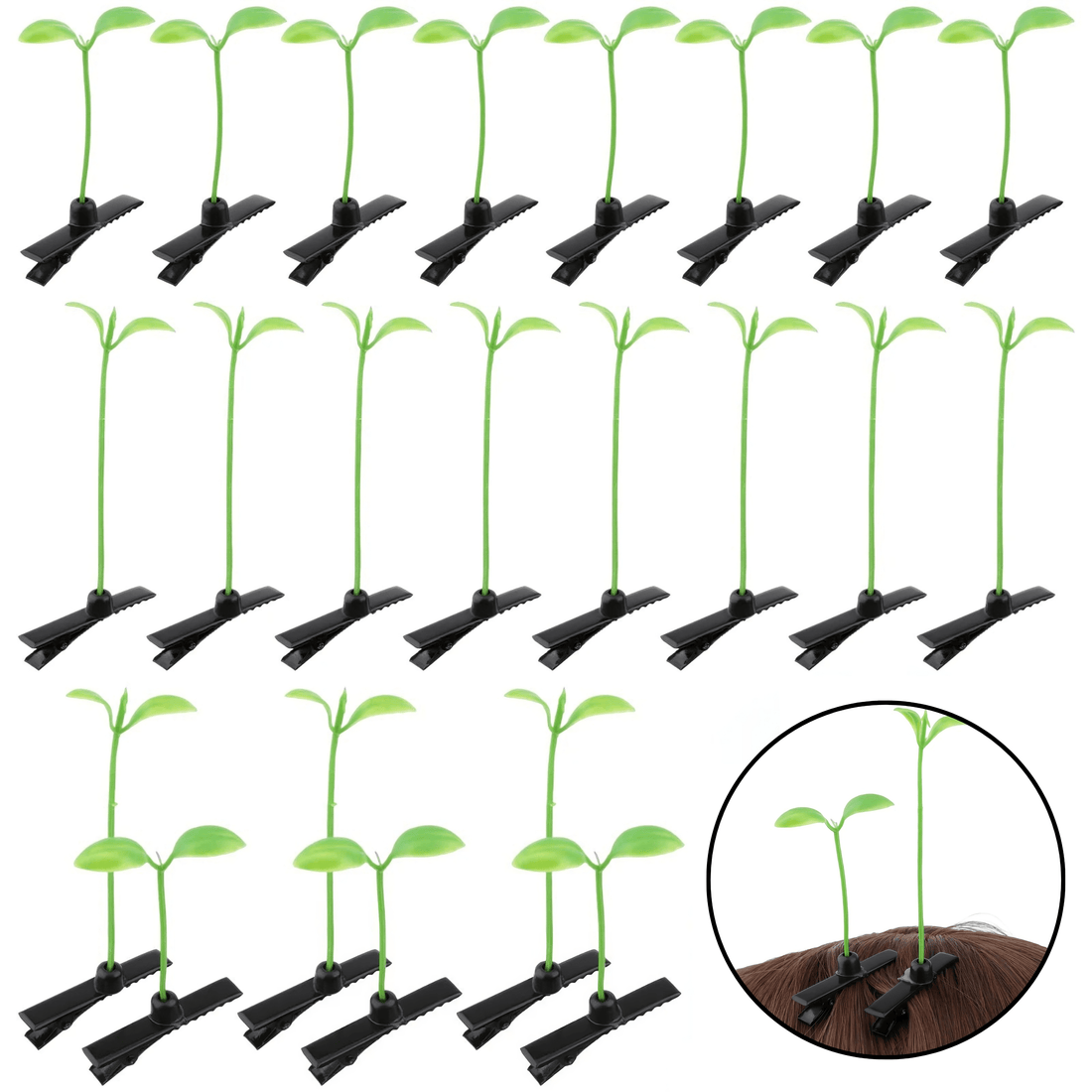 Rave Essentials Co. Standard Shipping 50pcs MegaPack Grass Sprout Hair Clips
