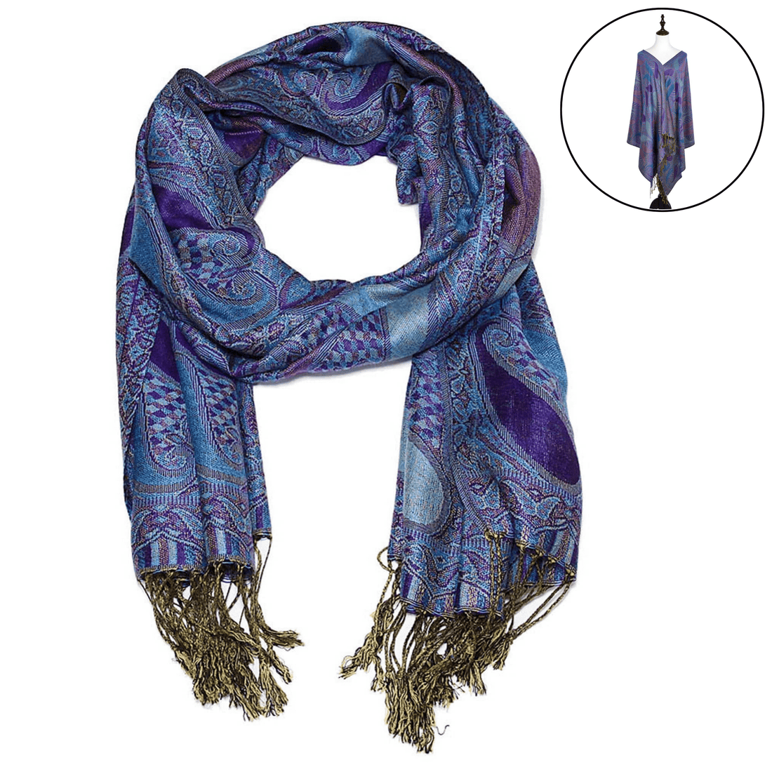 Rave Essentials Co. 3-5 Day Expedited Shipping [USA ONLY] / Style 2 - Light Purple RE® Deluxe Paisley Pashmina