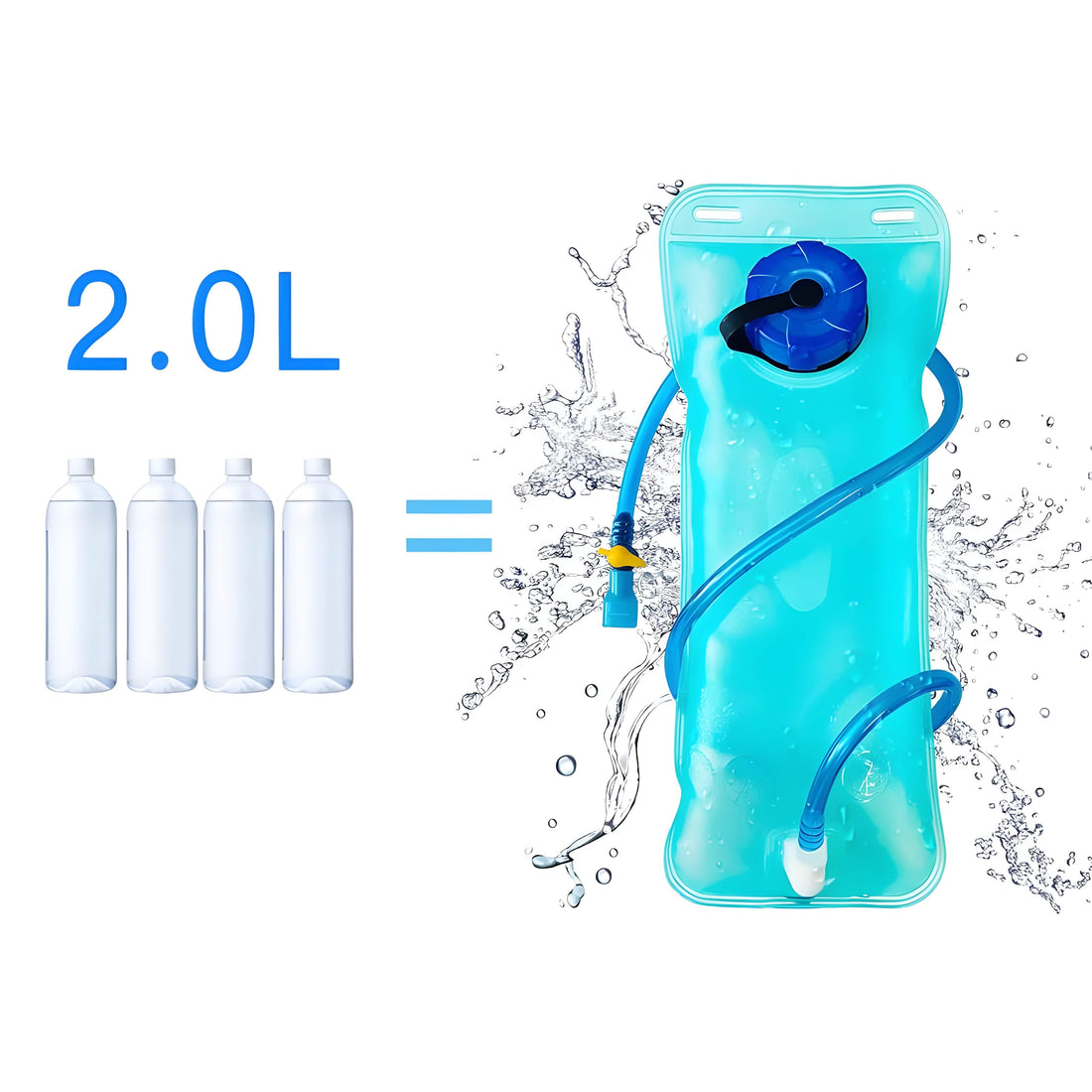 Rave Essentials Co. Replacement Water Pouch Bladder + Mouth Tube