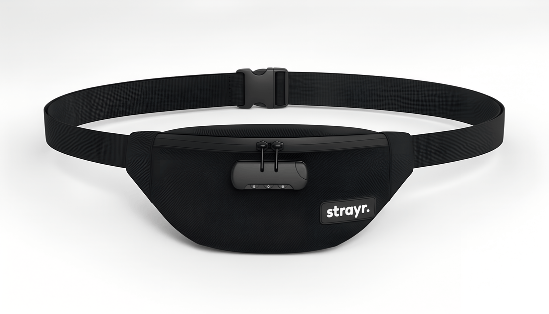 strayr.™ strayr.™ Anti-Theft Lockable Fanny Pack - Original Black