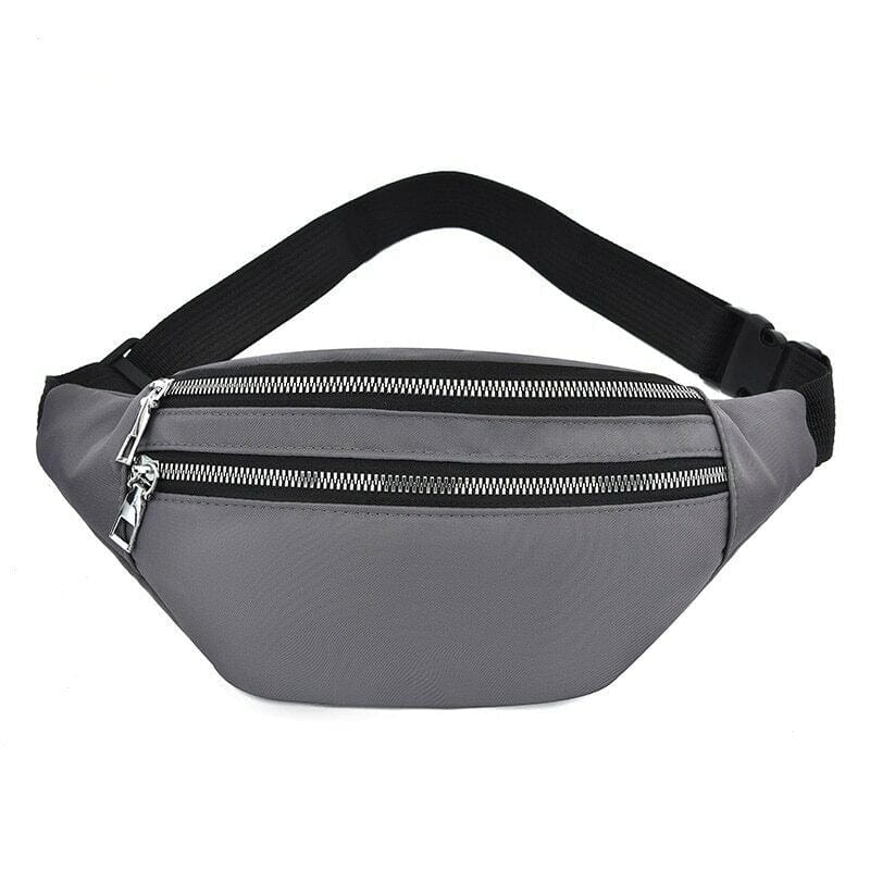 Rave-Essentials Co. Light Grey Two-Pocket Premium Fanny Pack