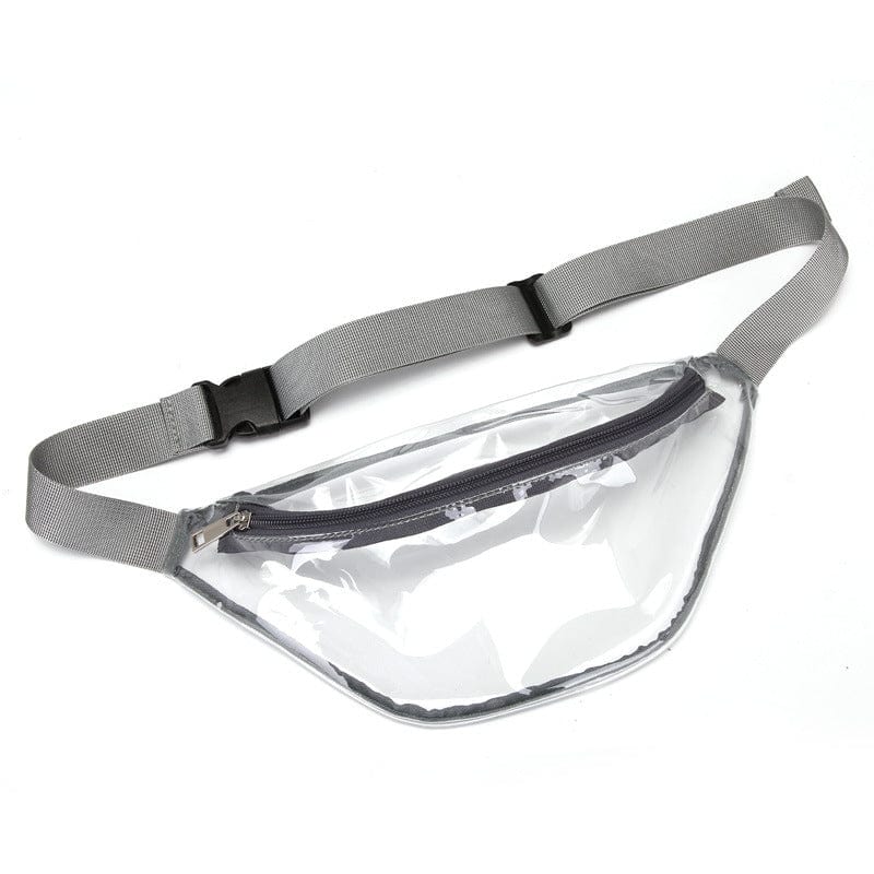 Rave-Essentials Co. Grey Essential Transparent Fanny Pack