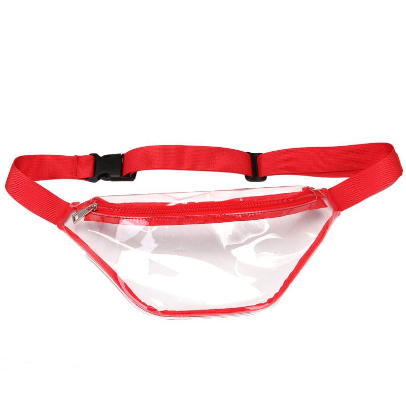 Rave-Essentials Co. Red Essential Transparent Fanny Pack