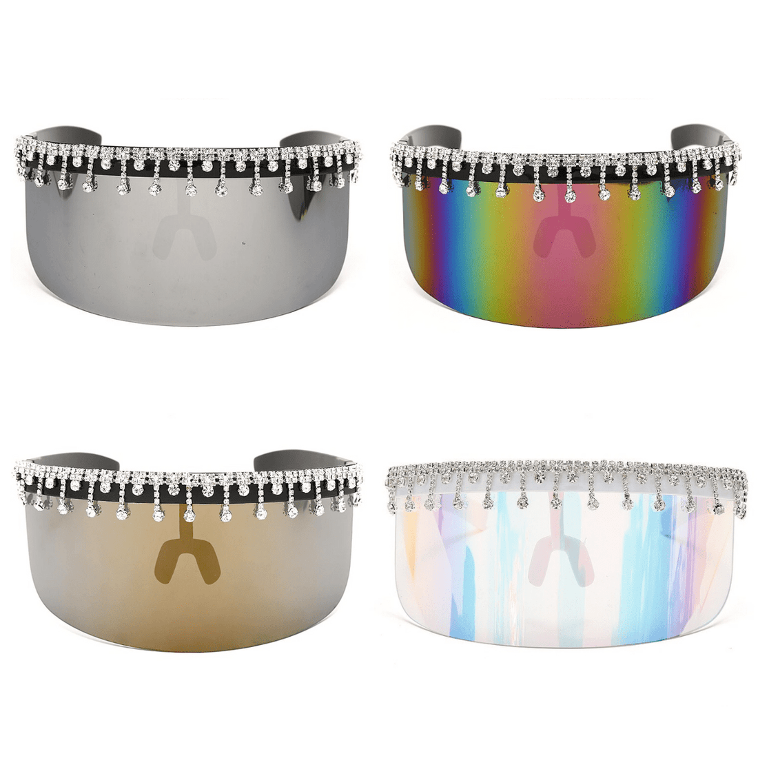 Rave-Essentials Co. LUX® Jewel Studded Shield Visor