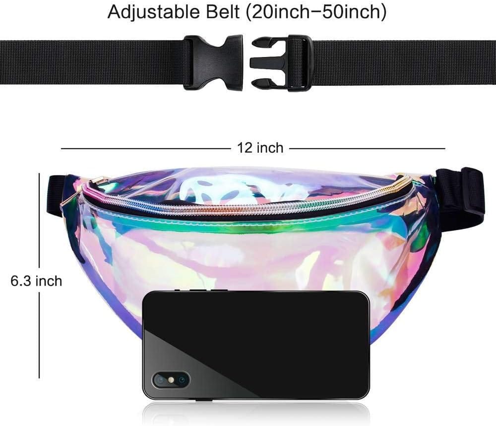 Rave-Essentials Co. Laser Symphony Semi-Transparent HOLO™ Fanny Pack